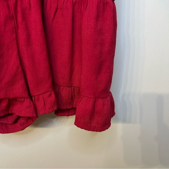 Franki by Francesca’s Girl’s Ruffle Tiered Sleeveless Romper in Red, Size 14 - Picture 5 of 10